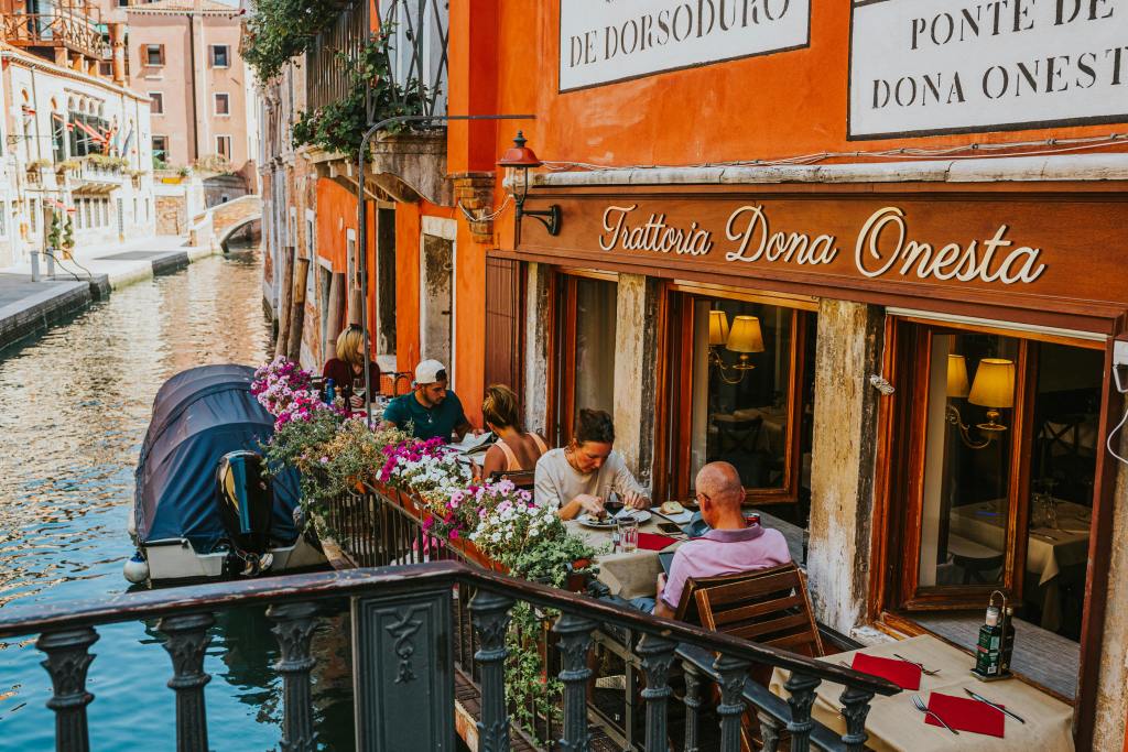 A restaurant in Venice, Italy