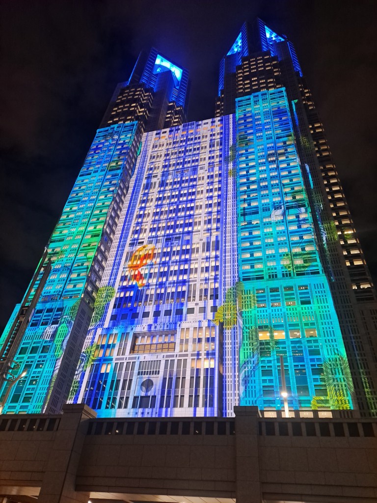 Light show at the Tokyo Metropolitan Government Building