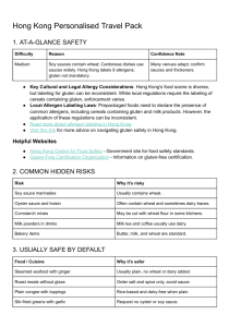 First page of the Hong Kong Essentials Travel Pack