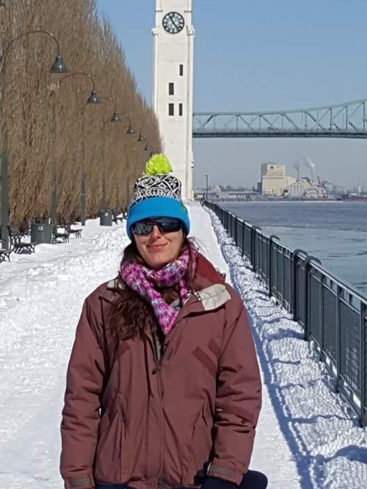 Jo in Montreal, Canada during winter