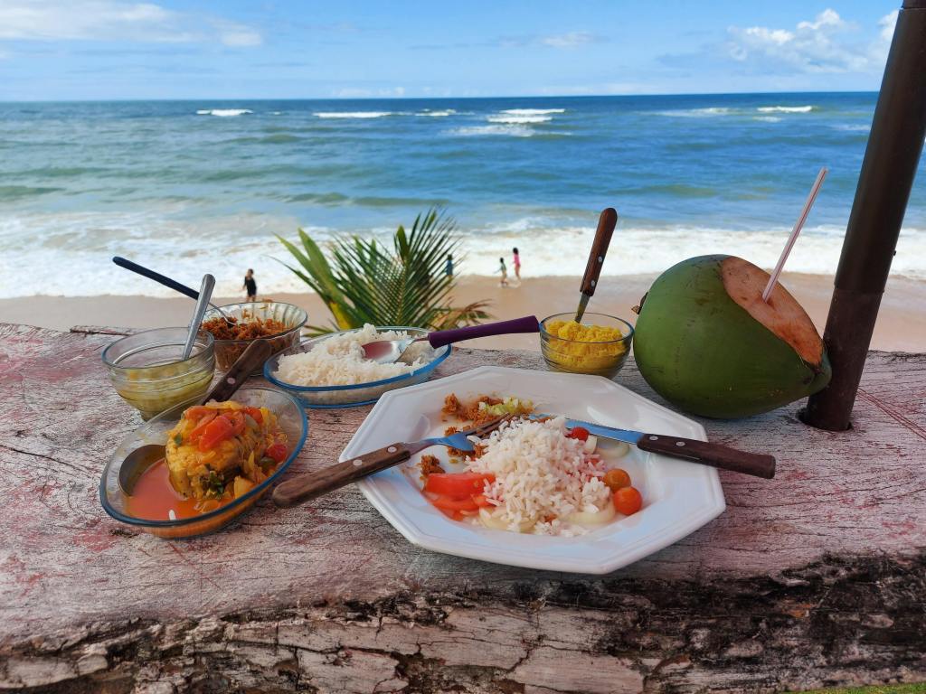 Gluten Free Meal on the beach in Zanzibar